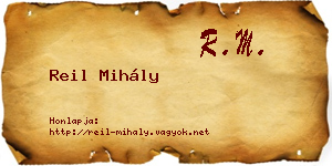 Reil Mihály névjegykártya